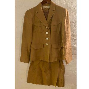 Safari Linen Skirt Suit